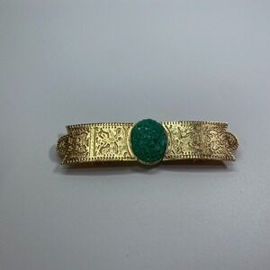 Gay‎ Bover Designer Belt Buckle Gold-Tone w/Asian Flair 1980's Takes 1.25" Belt